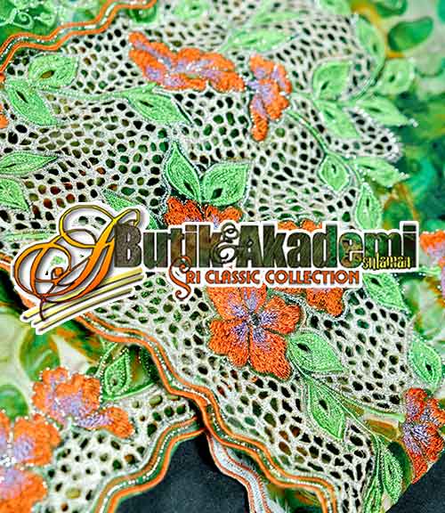 Corak Sulaman  Kerawang Buih Motif Bunga  Sakura  Baju Kebaya