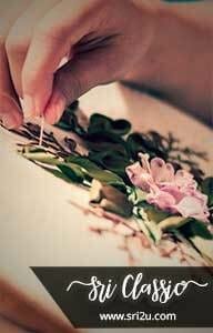 Imej Tempahan Bunga Sulaman RIben Dengan Kaedah Tampalan