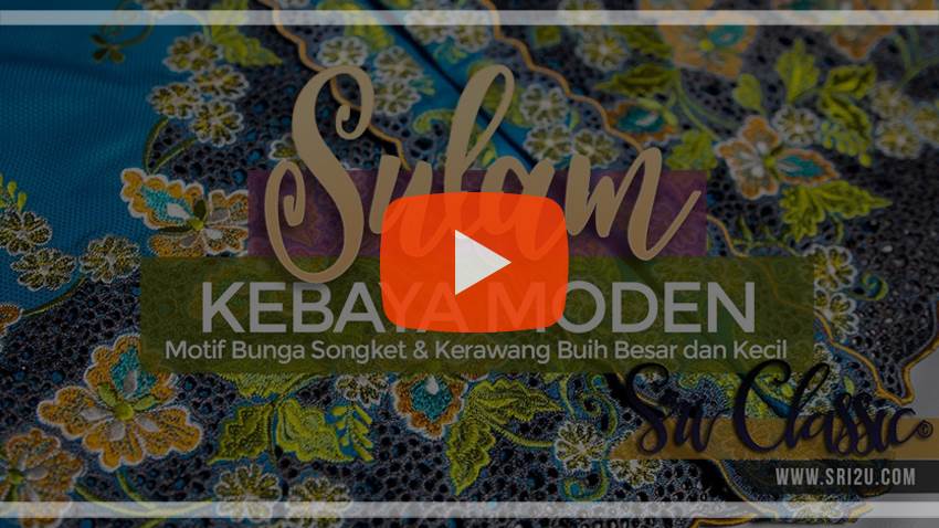 Baju Kebaya Moden Sulam Bunga Songket