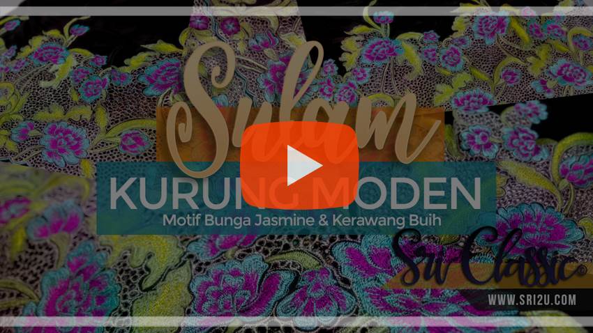 Baju Kurung Moden Sulam Bunga Jasmine