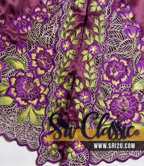 Corak-Sulam-Baju-Kebaya-Nyonya-04 Baju Kebaya Nyonya Sulam Kerawang Bunga Magnolia