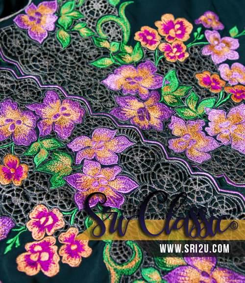 Kurung-Moden-Sulam-Corak-Bunga-Orkid-Kerawang-Lelabah-04 Kurung Moden Sulam Corak Bunga Orkid Kerawang Lelabah - Koleksi Kurung Moden 2019