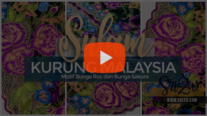 Baju Kurung Malaysia Bersulam - Butik Sulaman Sri2u