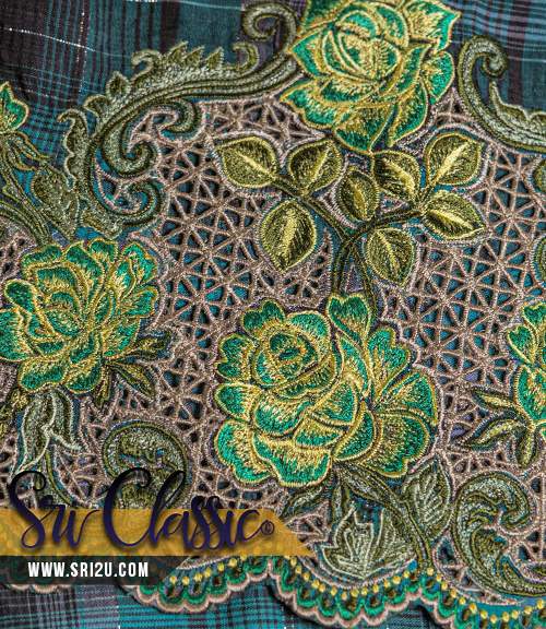 Sulam-Goyang-Kurung-Pahang-Tenun-01 Sulam Goyang Kurung Pahang Tenun